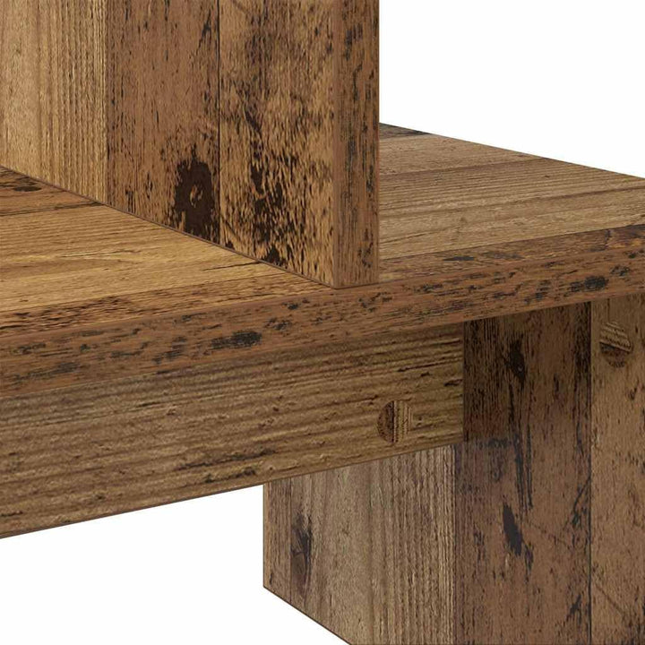 vidaXL TV-Schränk mit Regal mit Speicher Altholz 180 x 30 x 43 cm Holzwerkstoff, Altholz