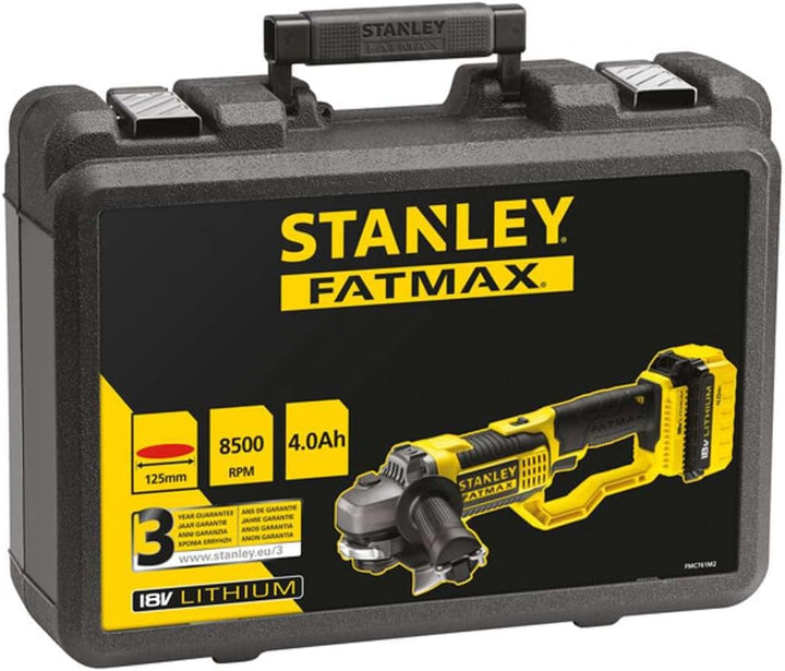 Stanley FMC761M2 - Winkelschleifer (8500 RPM, Schwarz, Gelb, Batterie/Akku, Lithium-Ion (Li-Ion), 18