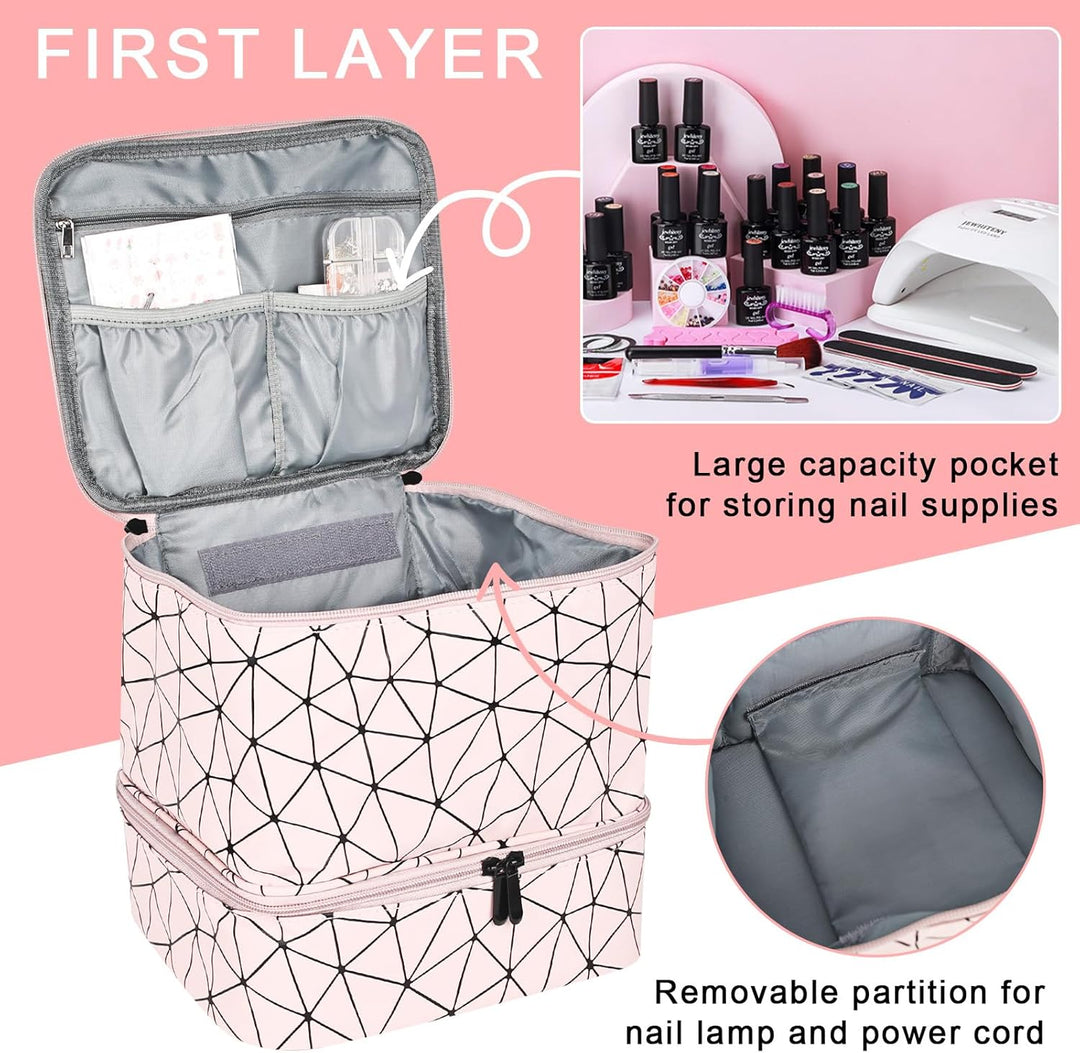 Nagellack Aufbewahrung Organizer Tasche, Doppelschicht Nagellack Aufbewahrungsbox Tasche Organizer f