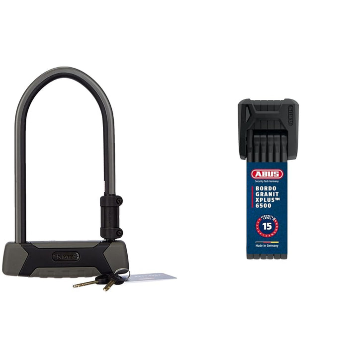 ABUS Bügelschloss Granit XPlus 540 + EaZy KF-Halterung - Fahrradschloss mit starkem Parabolbügel - A