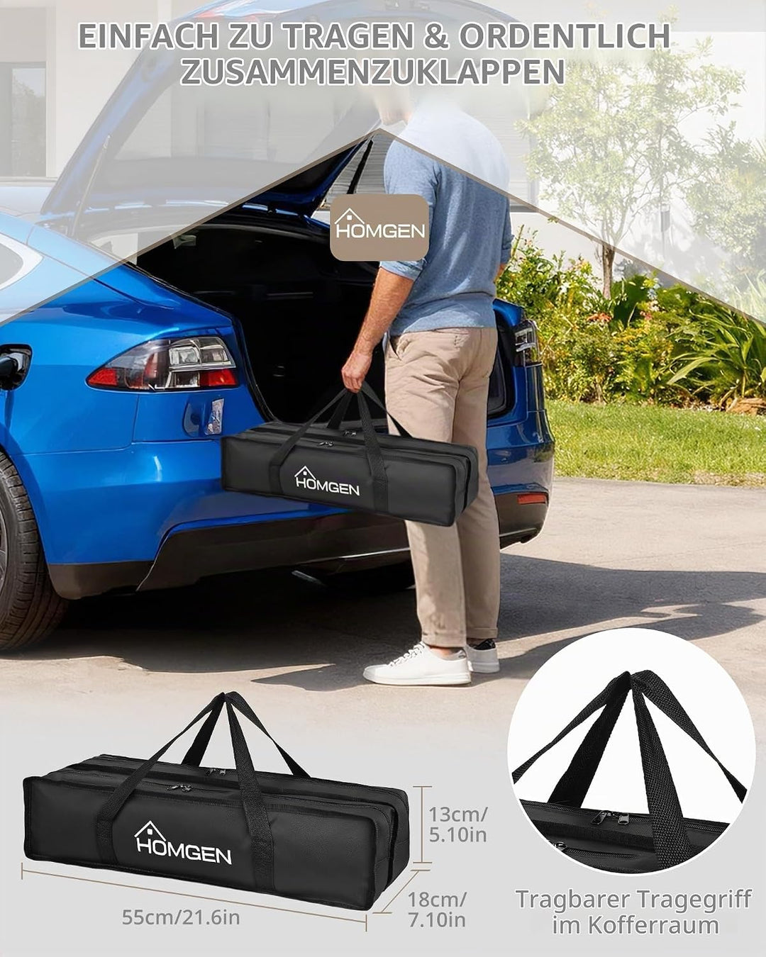 HOMGEN Picknicktisch IGT Campingtisch aus Aluminium Falttisch faltbar Höhenverstellbar 38-55 cm Klap