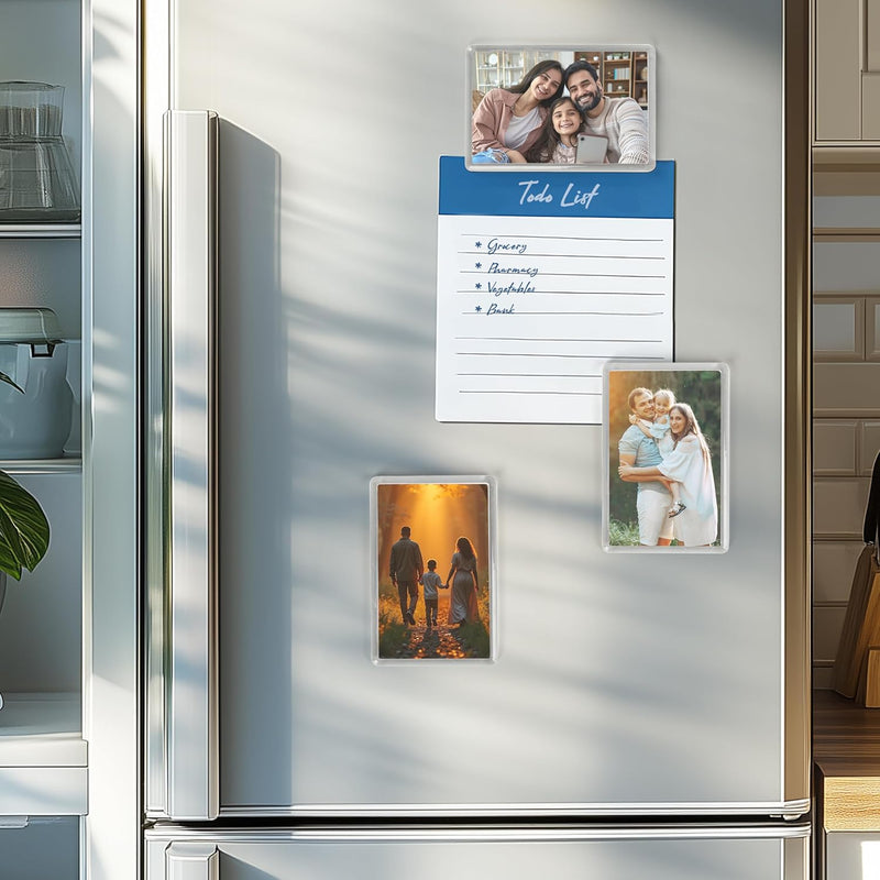 Kurtzy Bilderrahmen Magnete für den Kühlschrank Magnet Bilderrahmen(50er Pack) Für Fotos 7 x 4,5 cm