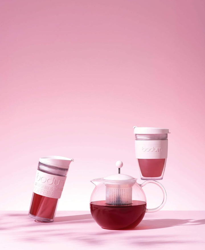 Bodum 1823-01 ASSAM Teebereiter (Glasgriff, Farbiger Deckel, Permanent Kunststofffilter, 0,5 liters)