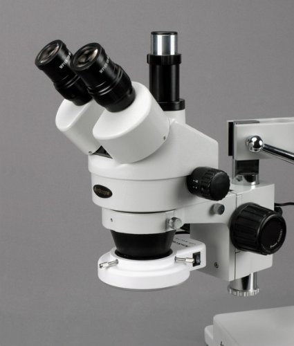 AmScope SM-4T-56S Schaltungsinspektion Trinokulares Zoom-Stereomikroskop mit 56-LED-Licht, 7X-45X, W