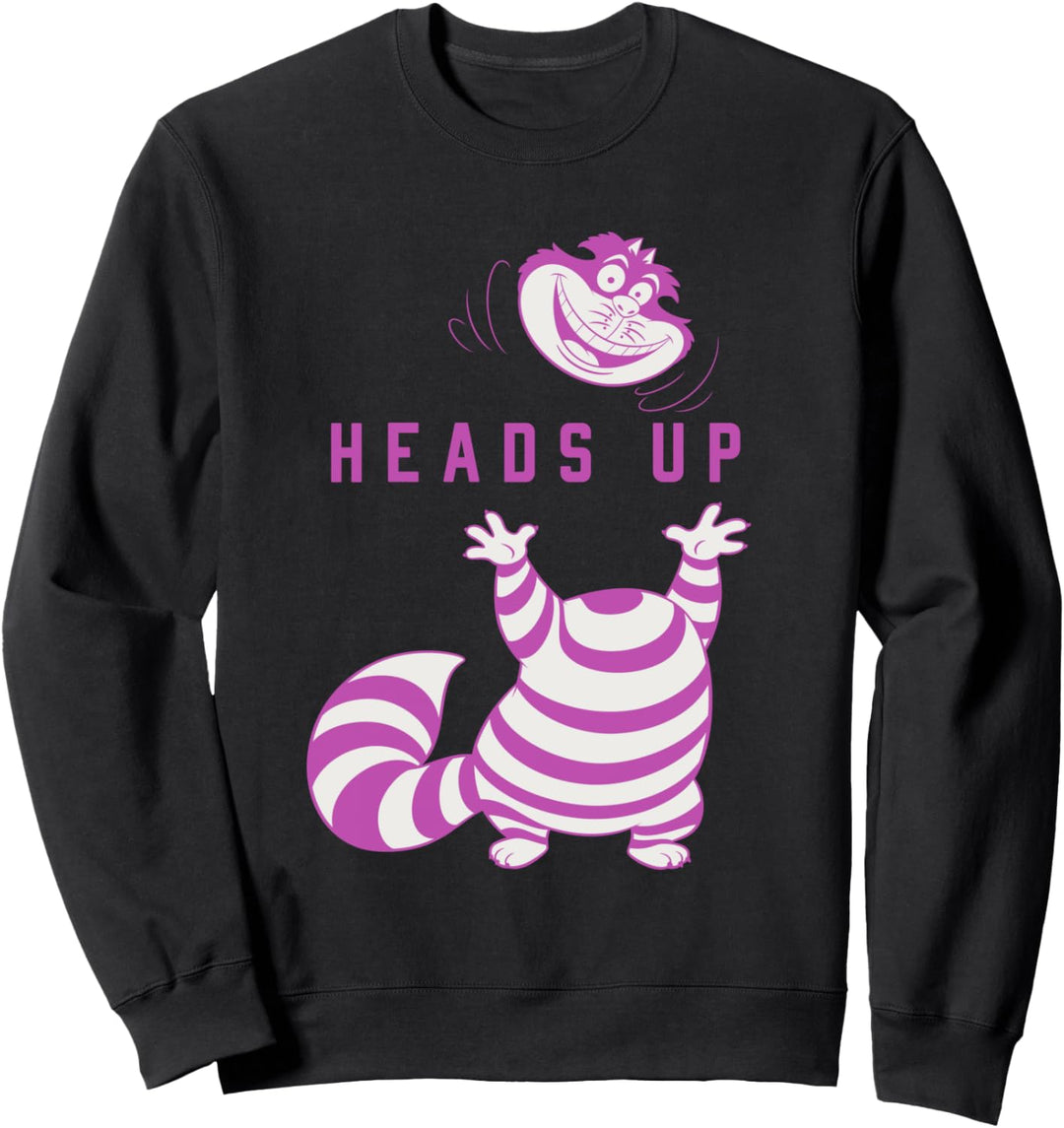 Disney Alice in Wonderland Cheshire Cat Heads Up Sweatshirt