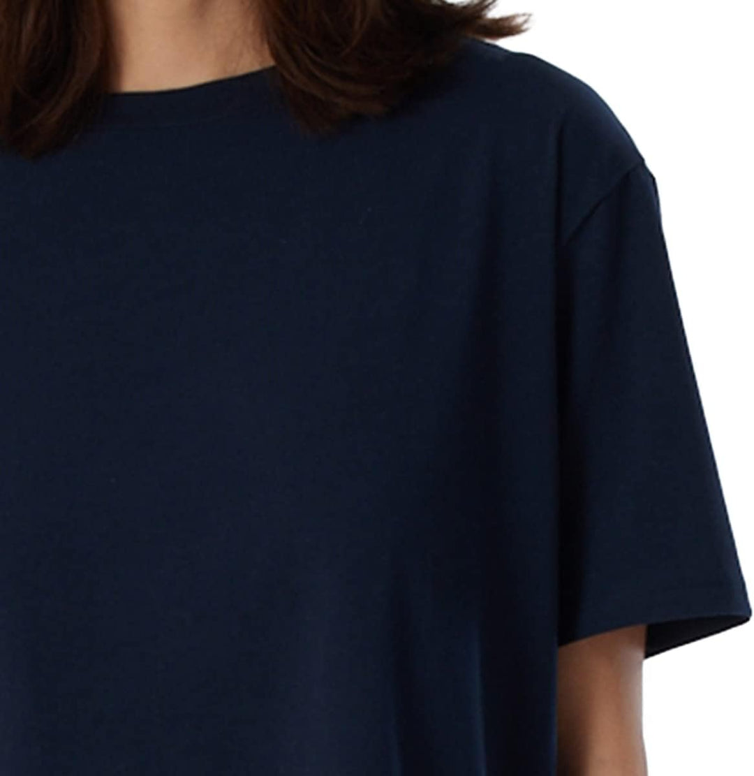 Schiesser Damen Schlafshirt kurzarm Baumwolle - Mix + Relax 46 Grosse Grössen Dunkelblau_179267, 46