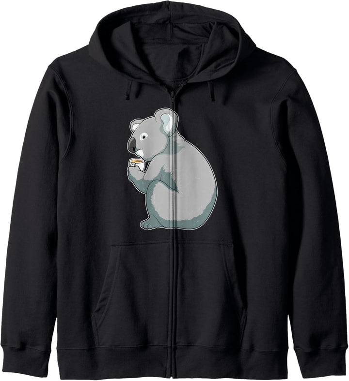 Koala Kaffee Tasse Kapuzenjacke