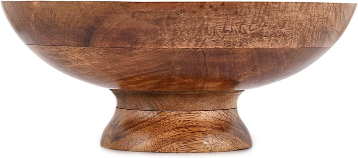 Obstschale aus Mangoholz, runde Servierschale für Obst, Dessertplatte, Tablett, Küche, Esszimmer, Ob