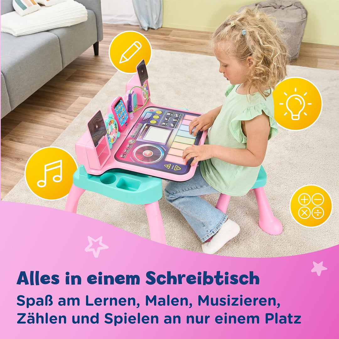 Vtech 6-in-1 Magischer Schreibtisch I Interaktive Lernstation mit Licht & Ton I Kreatives Set zum Sc