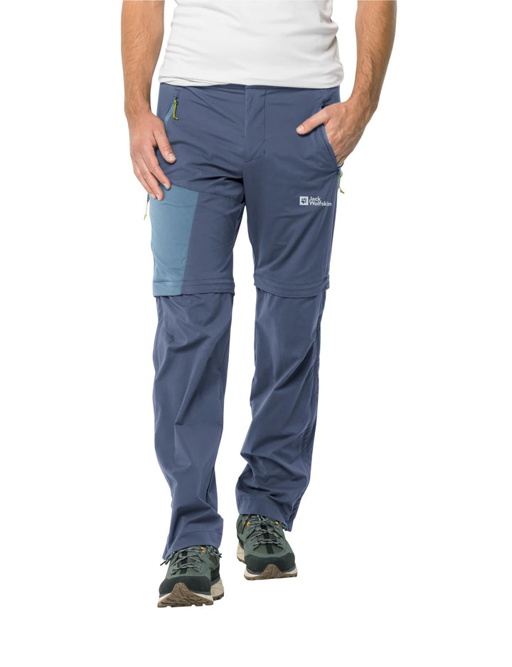 Jack Wolfskin Herren Wanderhose Glastal Zip Away Pants M 52 Evening Sky, 52 Evening Sky