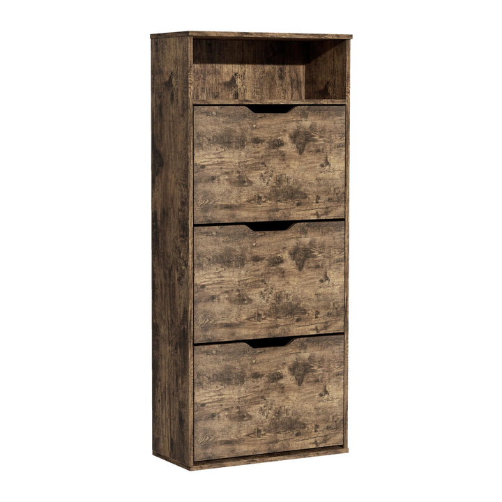 Garvis Schuhschrank 3 Klappen (Einzelreihe) – ULTRASCHMAL (24 cm Tiefe) – 60x139 cm – Für ca. 9 Paar