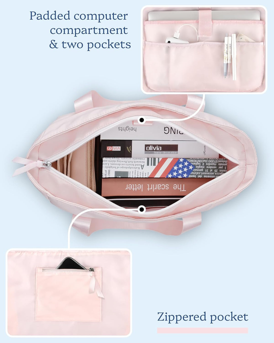 Prite Handtasche Damen Gross Tote Bag Shopper Tasche Arbeitstasche Umhängetasche Laptoptasche für Ar