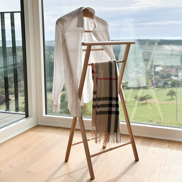 Stummer Diener aus Massiv Holz - klappbarer Herrendiener und Butler - fertig montierter Damendiener