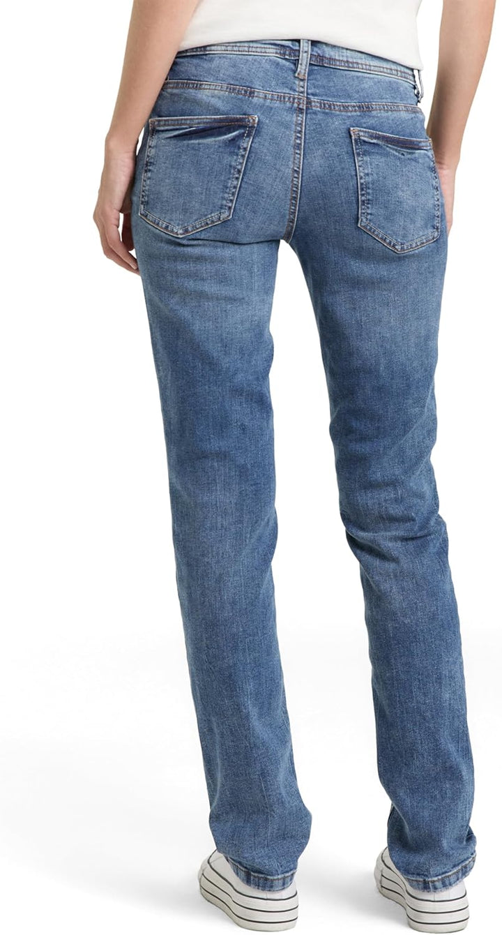 TOM TAILOR Damen Alexa Straight Jeans 31W / 34L 10125 - Random Bleached Blue Denim, 31W / 34L 10125