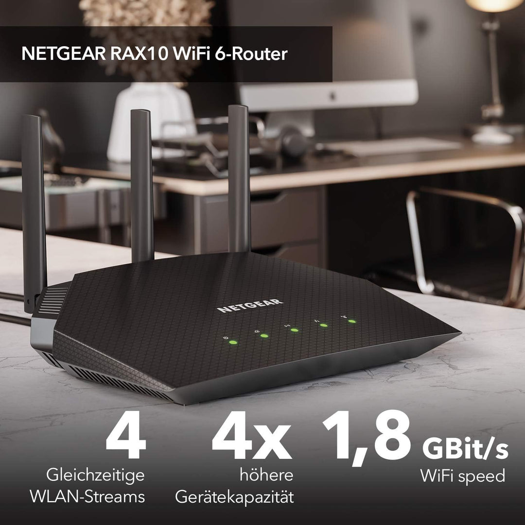 NETGEAR AX WiFi 6 Mesh WLAN System AX1800 (4 simultane Streams mit bis zu 1.8 GBit/s, 5X GB LAN-Port