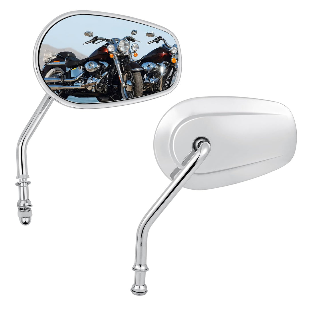 M8 10mm Chrom Motorrad Rückspiegel Seitenspiegel Rückspiegel Für Fatboy Softail Sportster 883 Eisen
