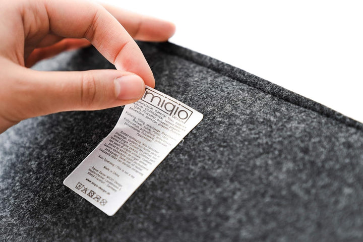 Miqio Design Sitzkissen Rechteckig aus Filz 35x35 cm | 4er Set | Waschbare Stuhlkissen rutschfest |