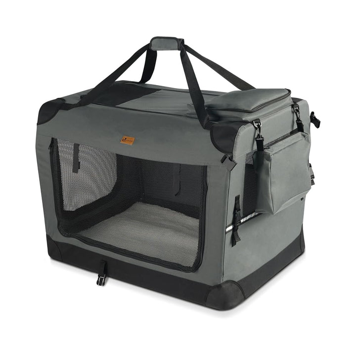 VOUNOT Hundebox faltbar, Transportbox Katze Hunde, Hundetasche, Oxford-Gewebe, Netzstoff, Atmungsakt