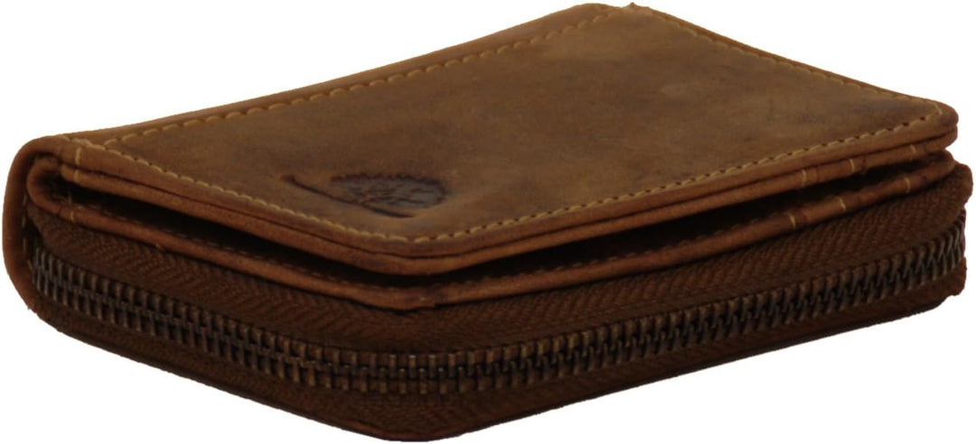 Greenburry Vintage 1667-25 Leder XXS Reissverschlussbörse Minibörse Portemonnaie