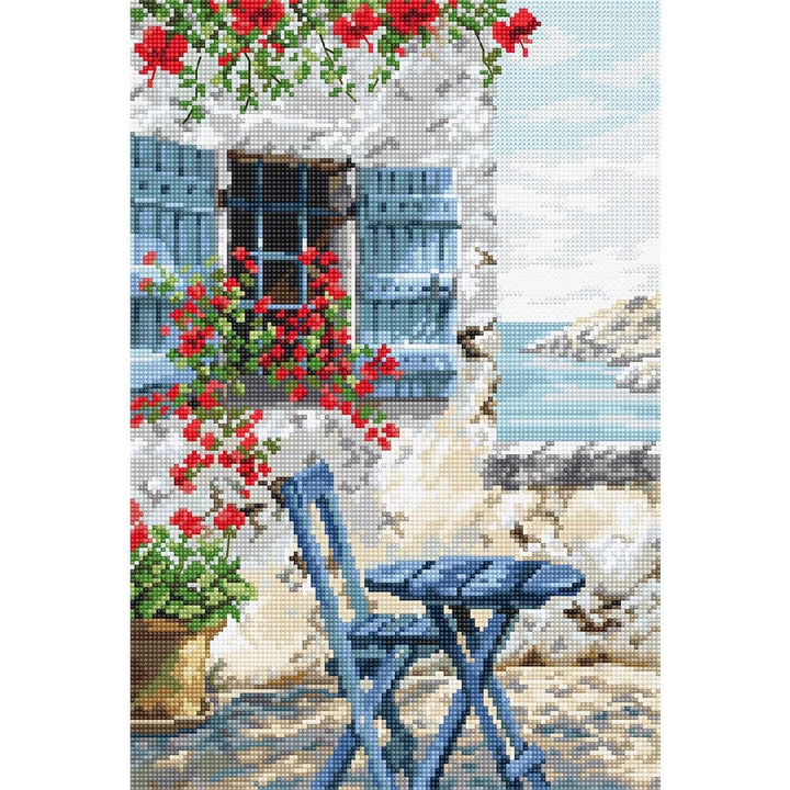 Letistitch Kreuzstich Set Villa, Zählmuster, 28x19cm