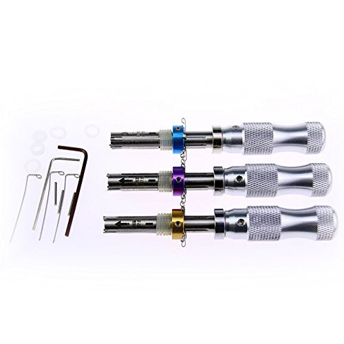 3 Stück 7 Pin Lock Pick Tools Stahlrohr mit mehr Griff, 7.0 mm, 7,5 mm, 7.8 mm