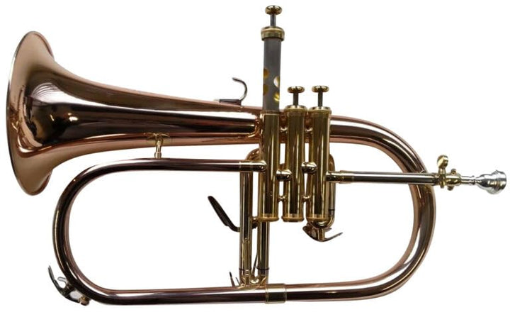 SYMPHONIE WESTERWALD® Flügelhorn, Konzertflügelhorn in B, Goldmessing, Monelventile, Perinetventile