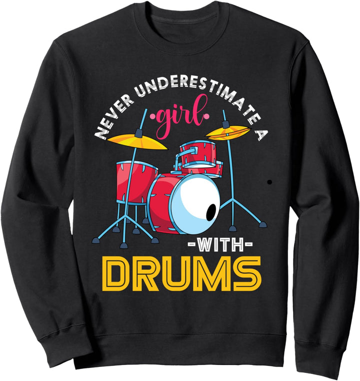 Schlagzeuger Drummer Geschenk Schlagzeug Mädchen Sweatshirt