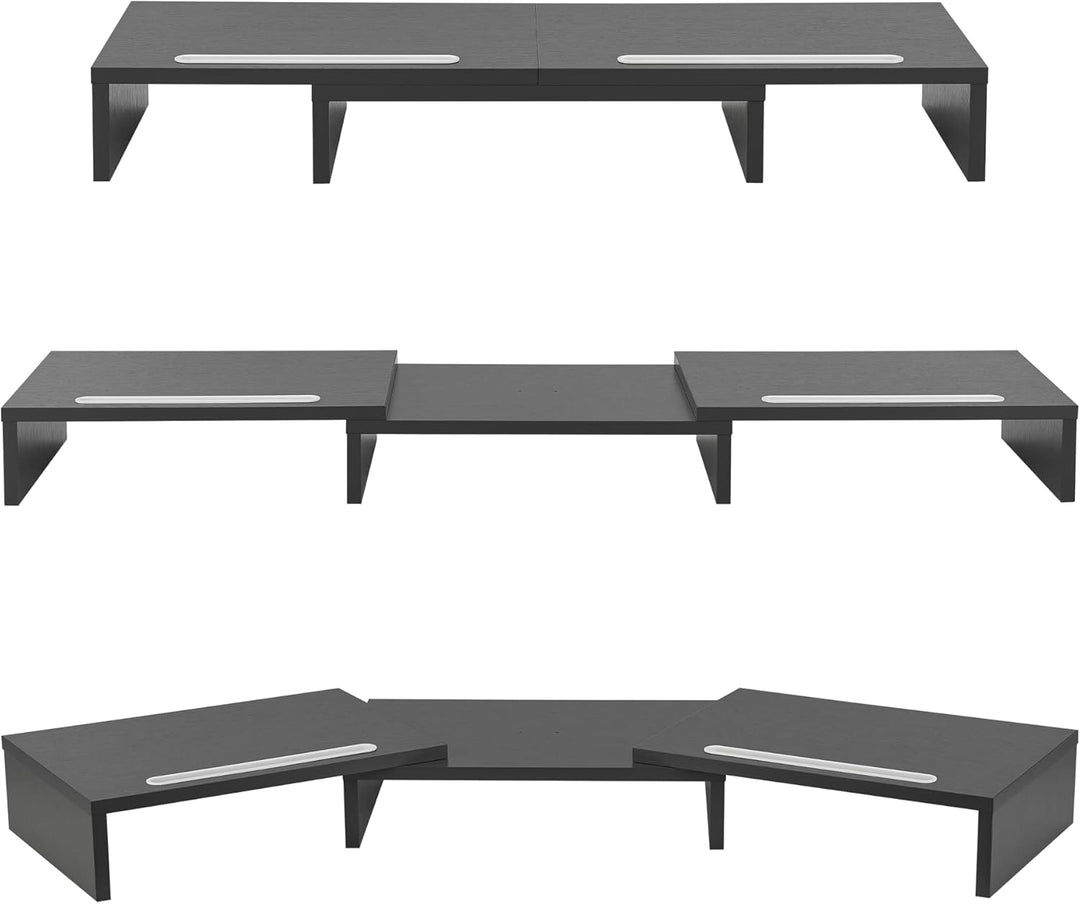 [en.casa] Monitorständer Vilppula Monitorerhöhung 79x27x10,5cm Bildschirmerhöhung mit Smartphone-Hal