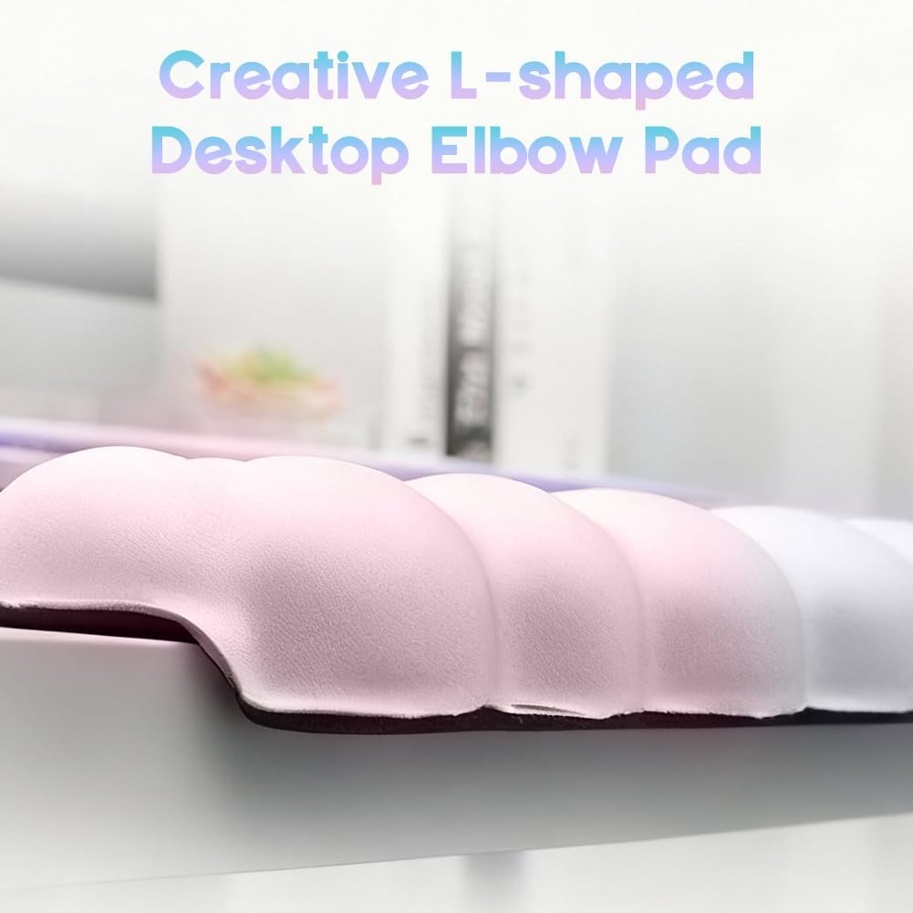 L-förmige Cloud Handballenauflage Tastatur – Ergonomische Armauflage Schreibtisch,Memory-Schaum Ellb