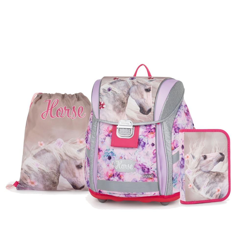 OXY BAG PREMIUM Schulranzen-Set 3tlg für 1.-3. Klasse | Ergonomisch, Reflektierend, 28L Volumen | In