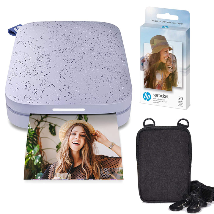 HP Sprocket Portable 2x3 Zoll Sofortbilddrucker (Lila) Zink-Papierbündel, Lila