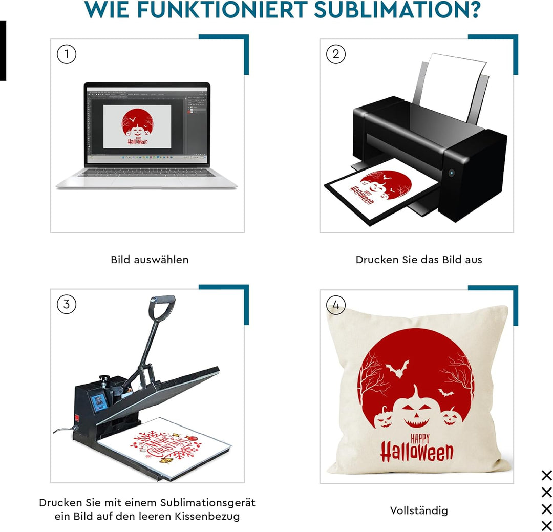 Encasa Homes Wurfkissenbezüge 40x40 cm - Blank Natürlich 10er-Packung mit unsichtbarem Reissverschlu