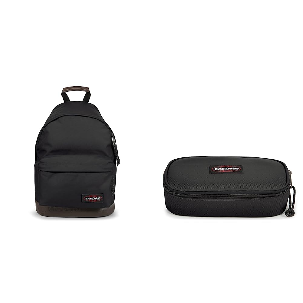 EASTPAK Wyoming Rucksack, 40 cm, 24 L, Schwarz (Black) & Oval XL Single Federmäppchen, 22 cm, Schwar