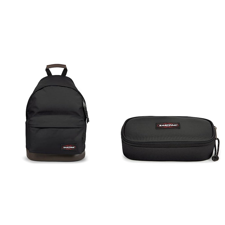 EASTPAK Wyoming Rucksack, 40 cm, 24 L, Schwarz (Black) & Oval XL Single Federmäppchen, 22 cm, Schwar
