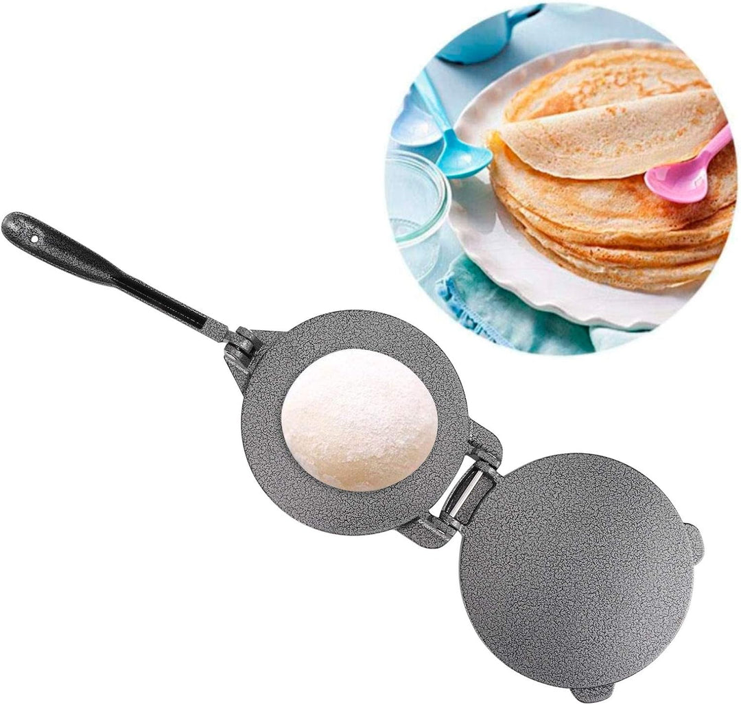 wosume Maistortilla-Presse, leicht zu reinigende Tortilla-Maschine aus Gusseisen, Hochleistungs-Mult
