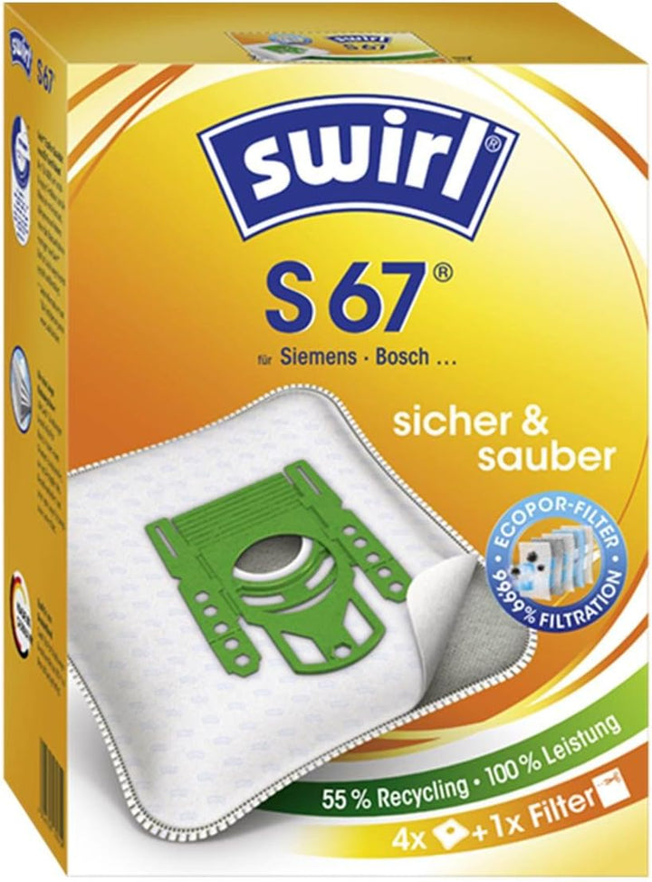 8 Original Swirl Staubsaugerbeutel S67 8x Swirl Beutel S67, 8x Swirl Beutel S67