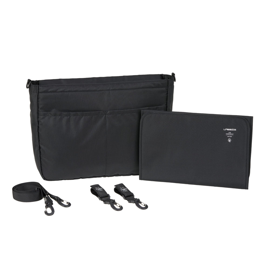 LÄSSIG Baby Kinderwagenorganizer Taschenorganizer inkl. Kinderwagenbefestigung und Schultergurt/Casu