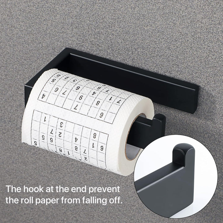 Toilettenpapierhalter Schwarz, SAYAYO Klopapierhalter Edelstahl Toilettenpapierhalter Bohren Toilet
