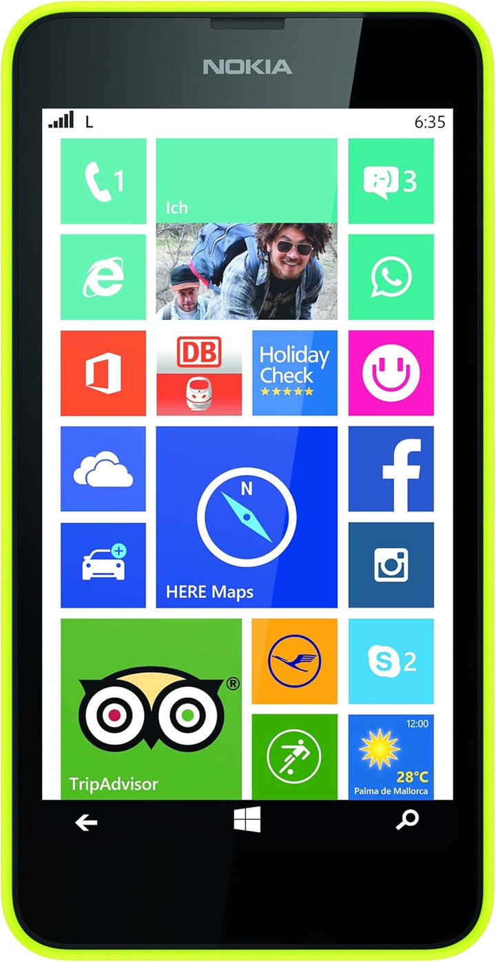 Nokia Lumia 635 Smartphone Mikro SIM (11,9 cm (4,6 Zoll) Touchscreen, 5 Megapixel Kamera, Win 8.1) g