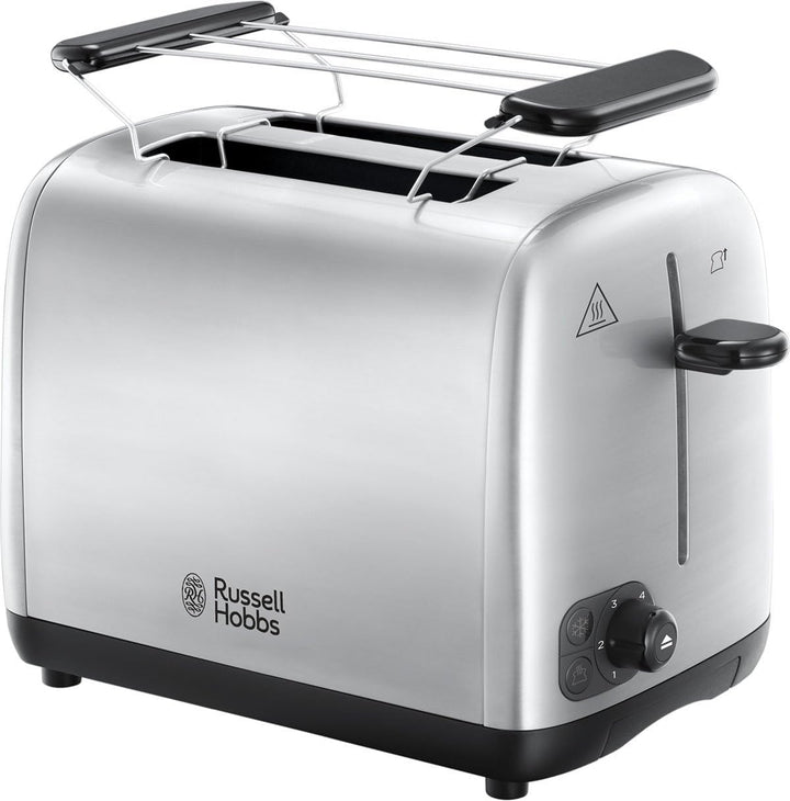 Russell Hobbs Toaster [für 2 Scheiben] Adventure Edelstahl (extra breite Toastschlitze, inkl. Brötch