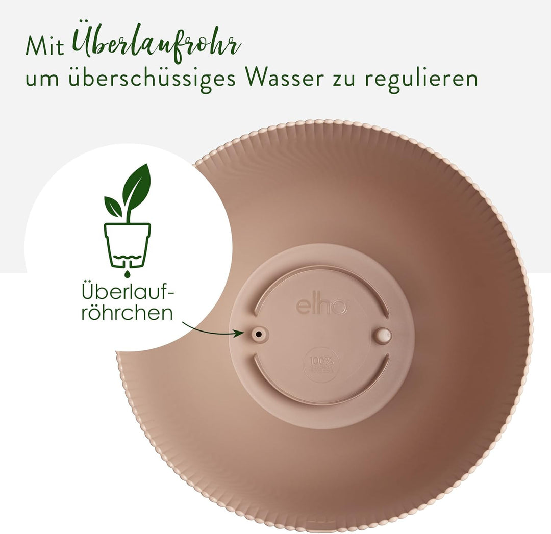 elho Sereh Rund 47 - Blumentopf für Innen und Aussen - 100% recyceltes Plastik - Ø 47.0 x H 40.1 cm