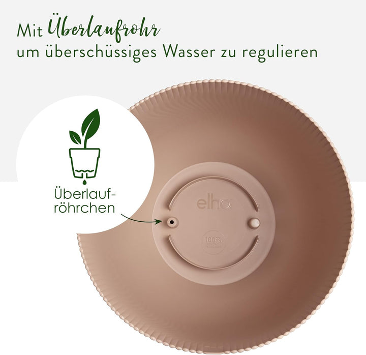 elho Sereh Rund 47 - Blumentopf für Innen und Aussen - 100% recyceltes Plastik - Ø 47.0 x H 40.1 cm