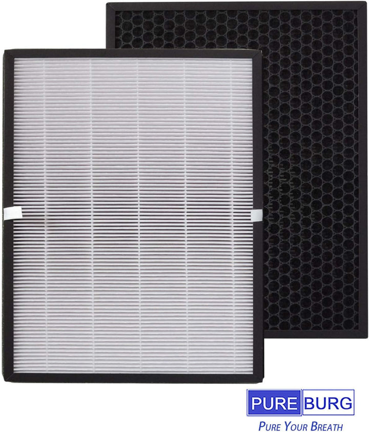 PUREBURG Ersatzfilter kompatibel mit HERILIOS HS-AP003 und Taotronics TT-AP003 Luftreiniger, 2er-Pac