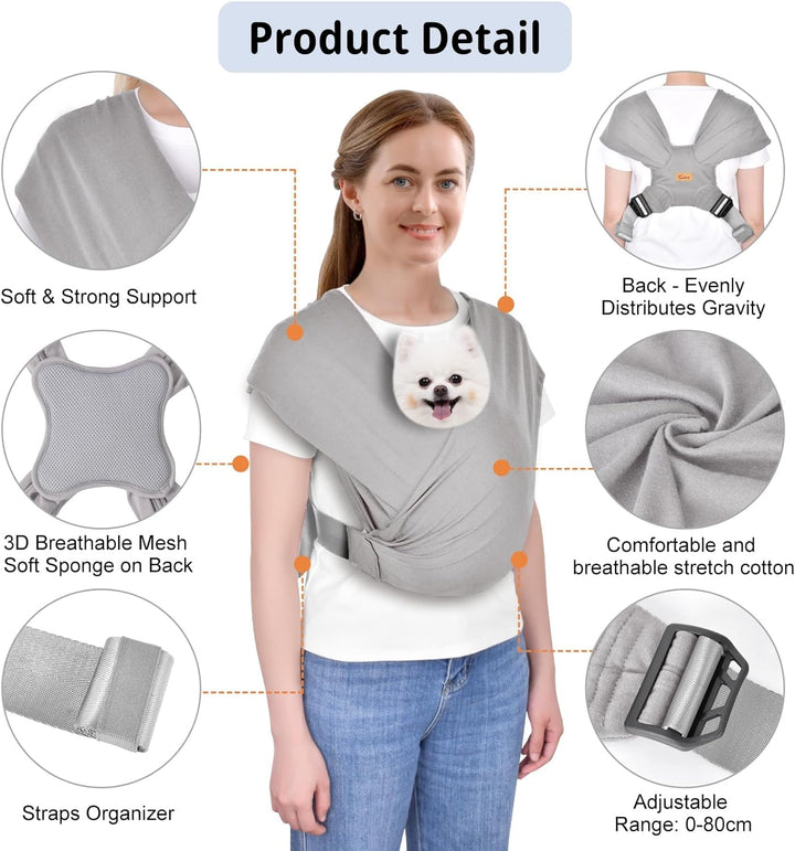 CUBY Hundetragetasche, Sommer Tragetasche Nach vorne Gerichteter Rucksackträger Schulter zur Reduzie
