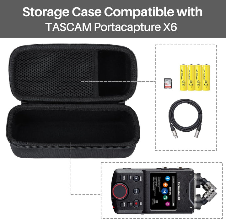 Hart Schutz Hülle Etui Tasche für Tascam Portacapture X6 Hochauflösender Handheld Mehrspurrecorder f