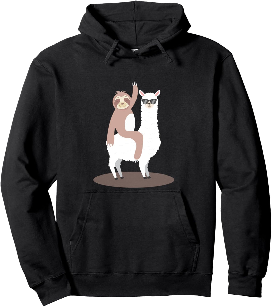Faultier reitet Llama Llamazing Tiere Kinder Pullover Hoodie
