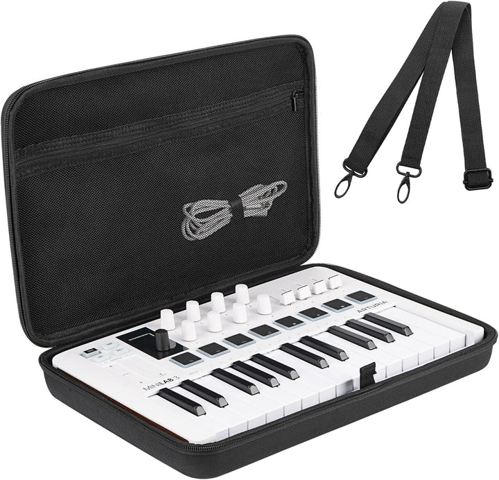 Musiin Hardshell Case for Arturia MiniLab 3/MiniLab MkII 25 Slim-Keyboard Controller & Arturia Midi
