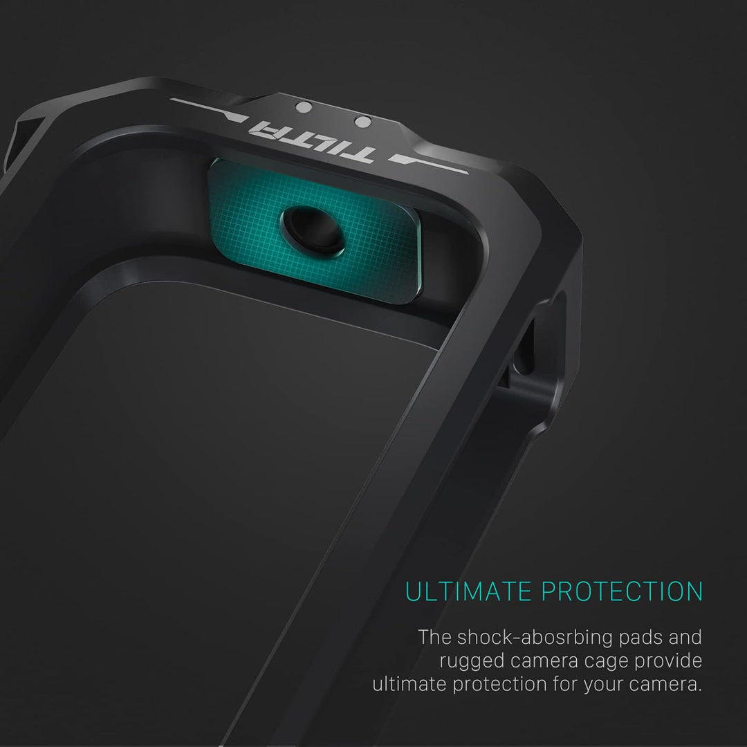 Tilta Voller Kamerakäfig kompatibel mit Insta360 X3 mit drehbarer Unterstützung, Kaltschuh-Empfänger