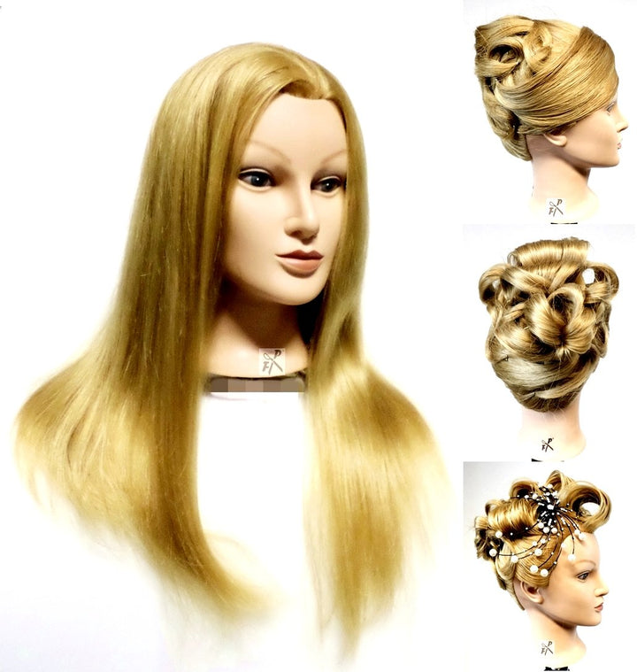 FP Übungskopf"Leana" 100% Proteinhaar (von deutschem Friseurbedarf-Fachhändler!) (55-60 cm), 55-60 c