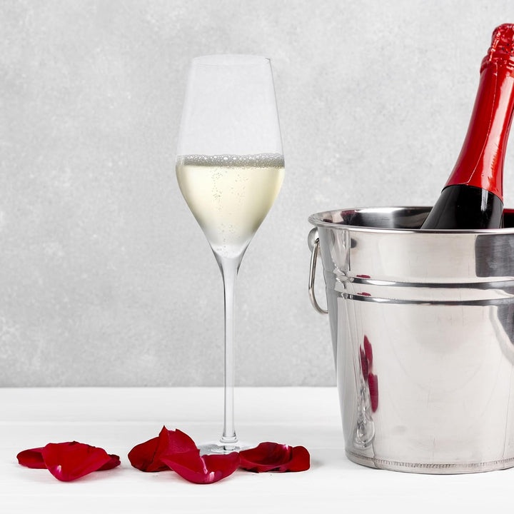 Stölzle Lausitz Exquisit Royal Champagnerkelche 265ml I Edle Champagnergläser 6er Set I Schaumweingl